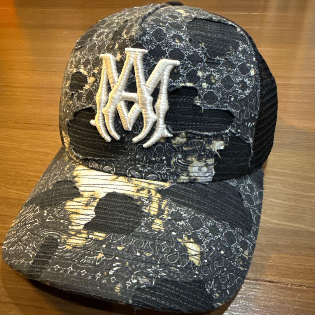 AMIRI ダメージ加工 メッシュキャップ - メルカリ