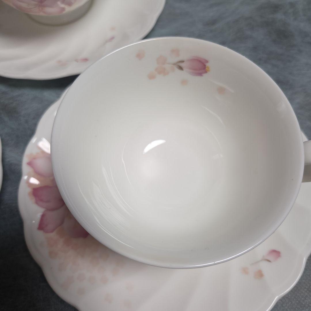 ノリタケ 桜ティーカップ・ソーサー 4セット - メルカリ