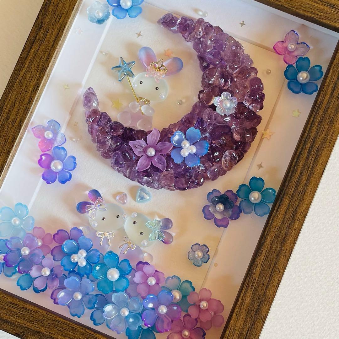 アメトリンムーン＊シーグラスアート