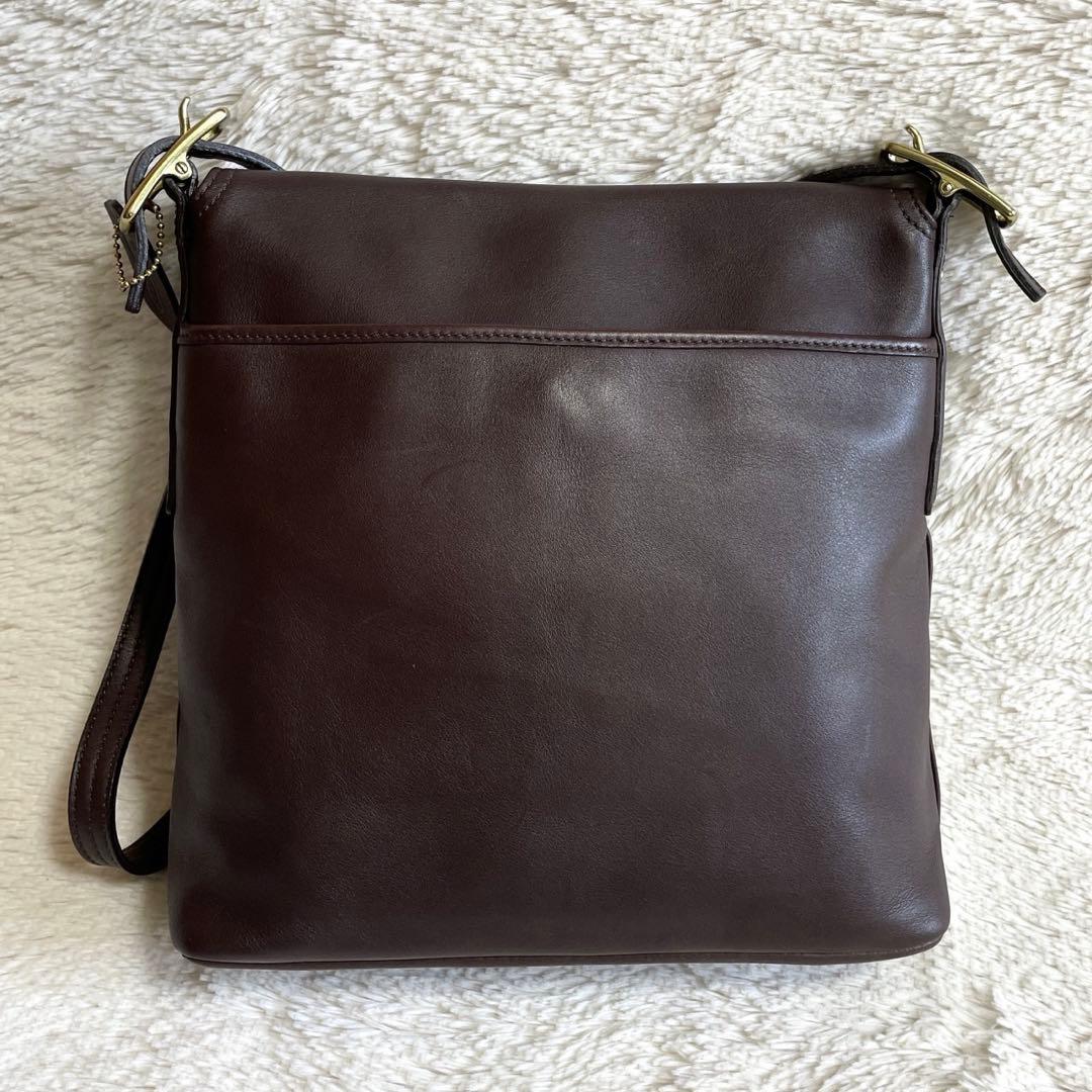 美品 オールドコーチ フラップ ホック グラブタンレザー ショルダー