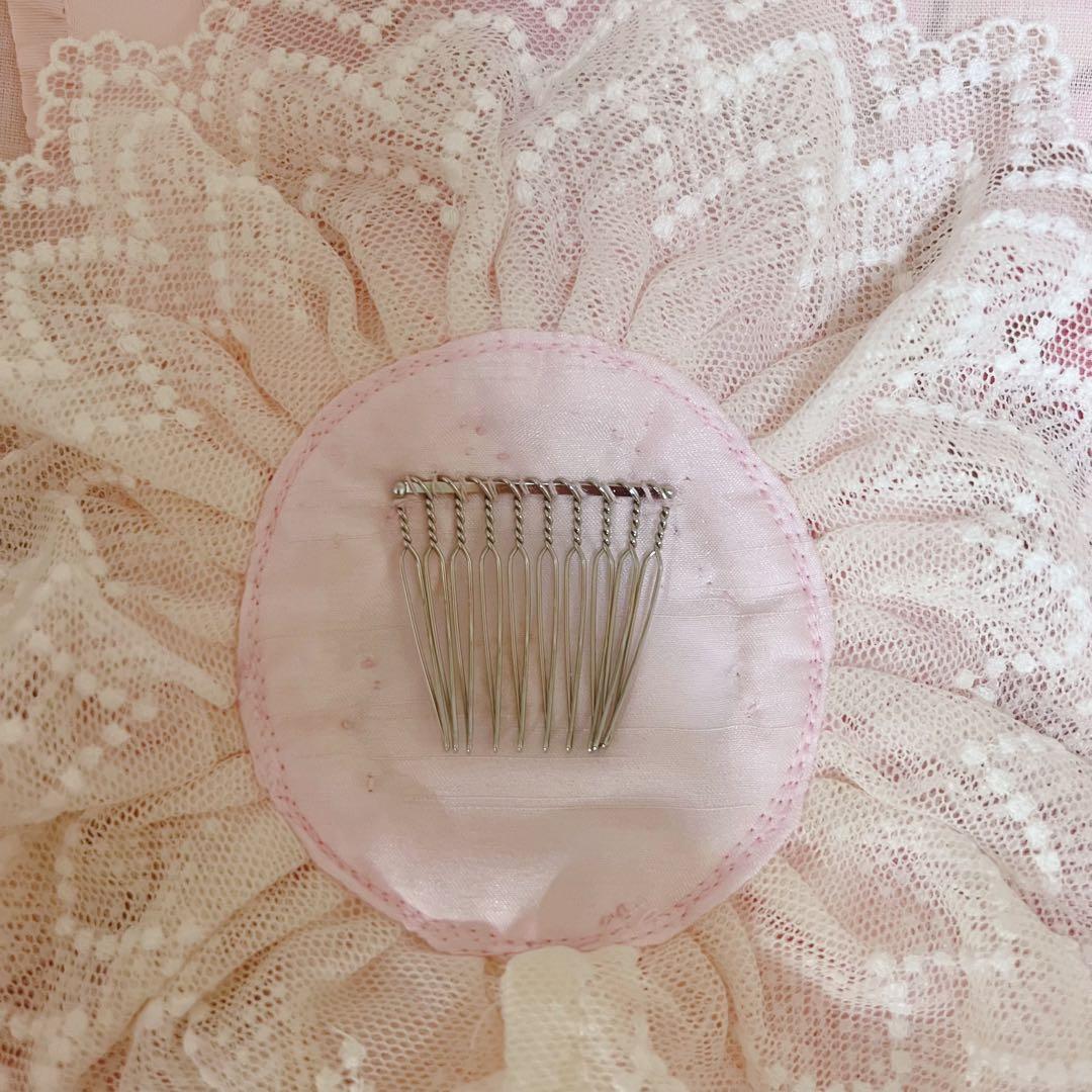 レア】BABY, マドモアゼルジュエルローズ 丸型コーム ピンク ビジュー