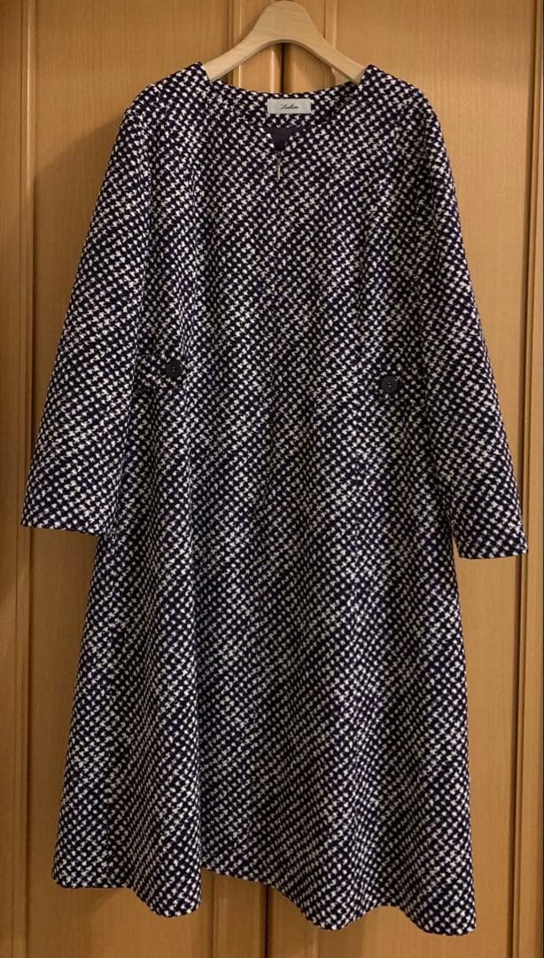 レリアン　千鳥格子プリント　Aラインフレアワンピース　13号　美品　現行タグ 格子柄フレアワンピース|レリアン | レリアン公式オンラインストア