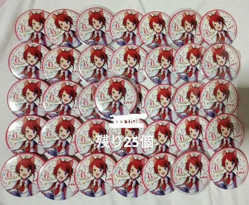 すとぷり　莉犬　缶バッチ　6周年缶バッチ　等身 すとぷり 莉犬くん 6周年 缶バッジ - メルカリ