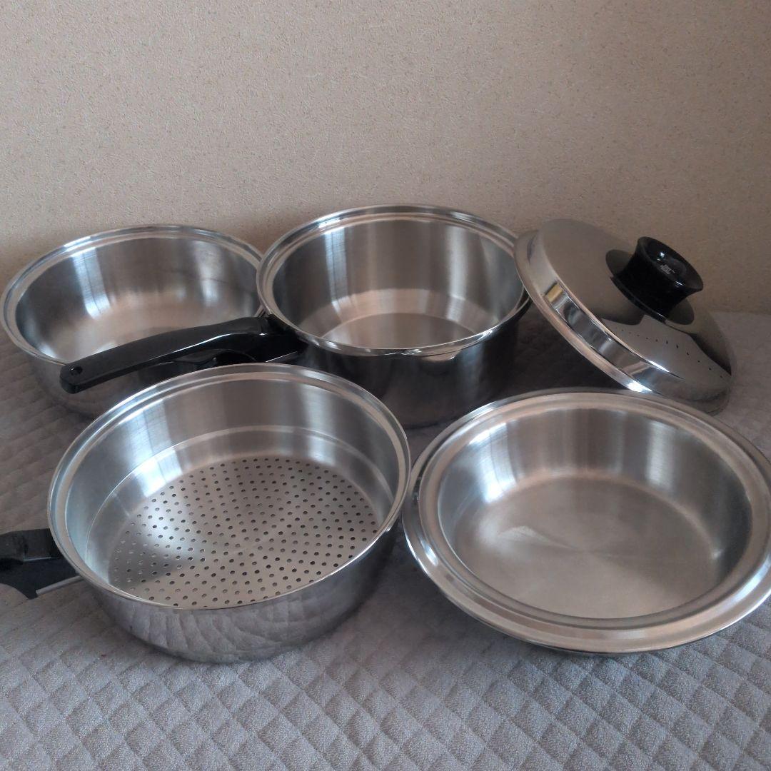 インコア 片手鍋３コート +蓋+スチーマー+ダッチカバー+キャセロール ５点 宝蔵】未使用品 INKOR インコア 片手鍋 両手鍋 3点セット