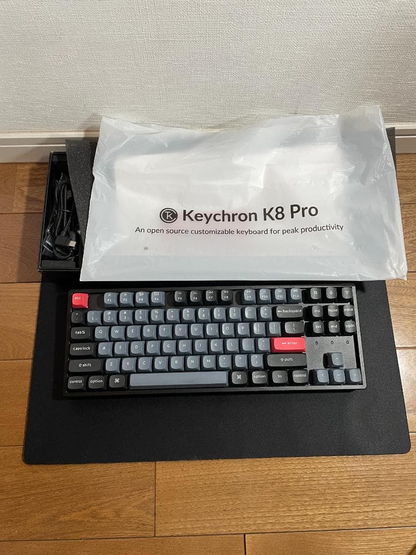 Keychron K8Pro RGBバックライトアルミフレーム赤軸　おまけつき Keychron K8 Pro QMK/VIA ワイヤレス・メカニカルキーボード | kopek｜