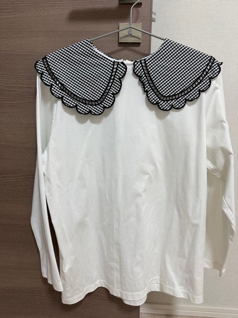 yori スカラップカラーロンTee ギンガムチェック ブラック - メルカリ