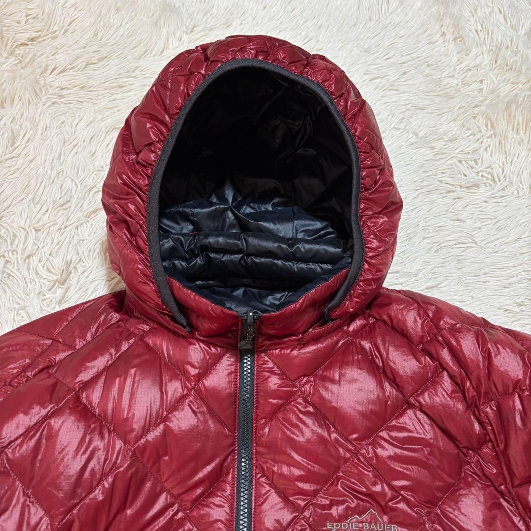 00s エディーバウアー リバーシブル グースダウン ダイヤキルト フード