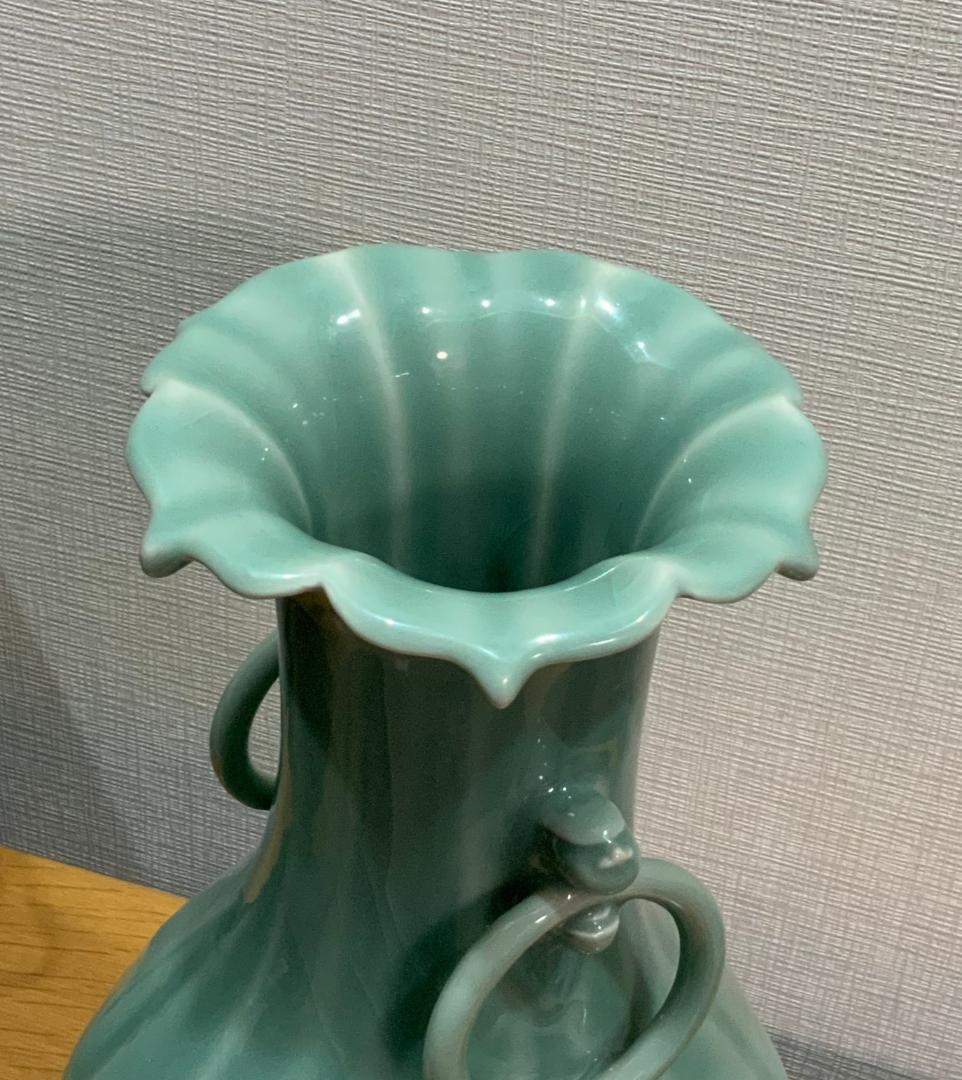 清風与平 二環龍耳 秘色窯花瓶