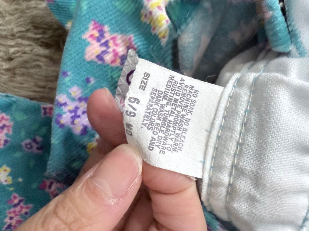 OshKosh B'gosh 花柄ロンパース 6/9M ヴィンテージ