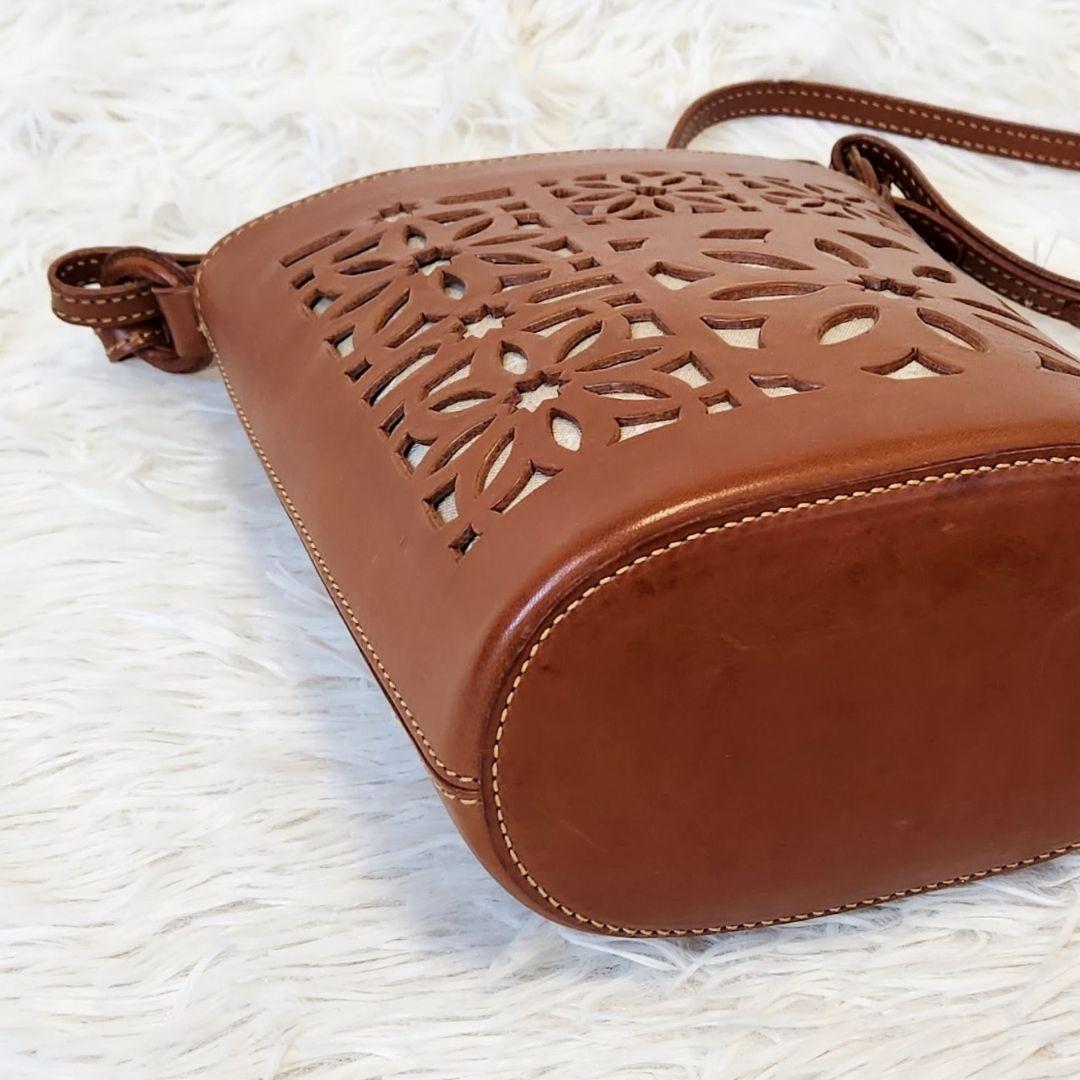 《美品》genten ゲンテン マルチカットワーク ショルダーバッグ 2way