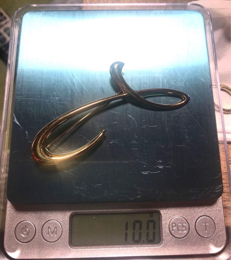 ミキモト イニシャルブローチ k18 18k18金 ウノアエレ好きな方にも