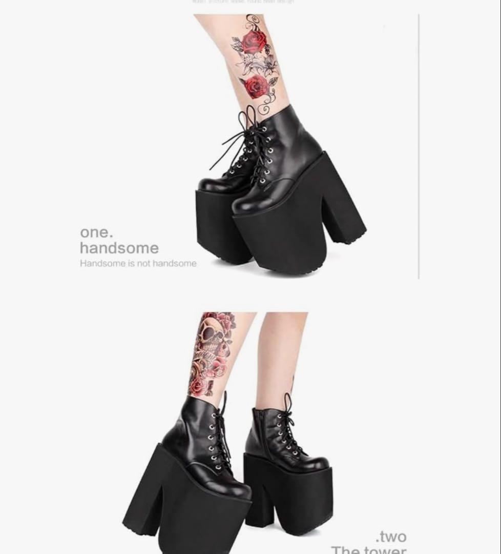 最終値下げ】厚底ブーツ コスプレ 20cm ヒール 超厚底 高さ サンダル