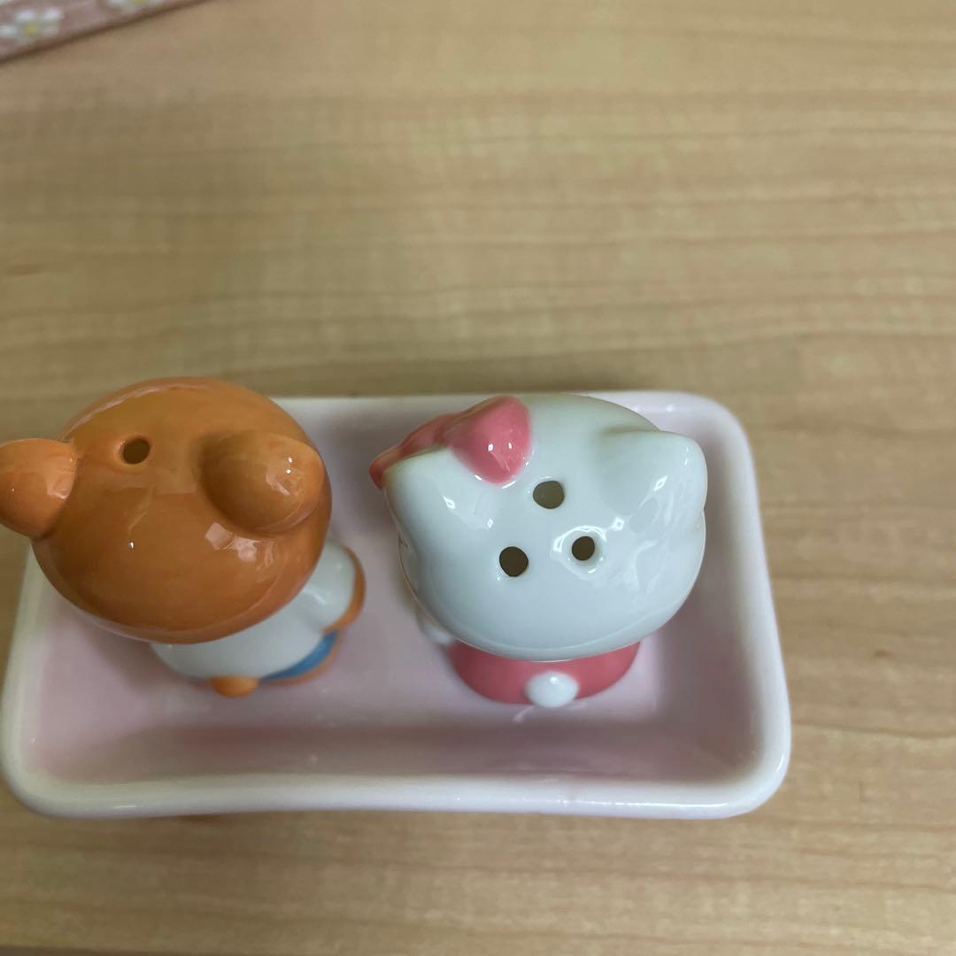 ハローキティ 希少 箸置き 調味料入れ レア レトロ HELLO KITTY