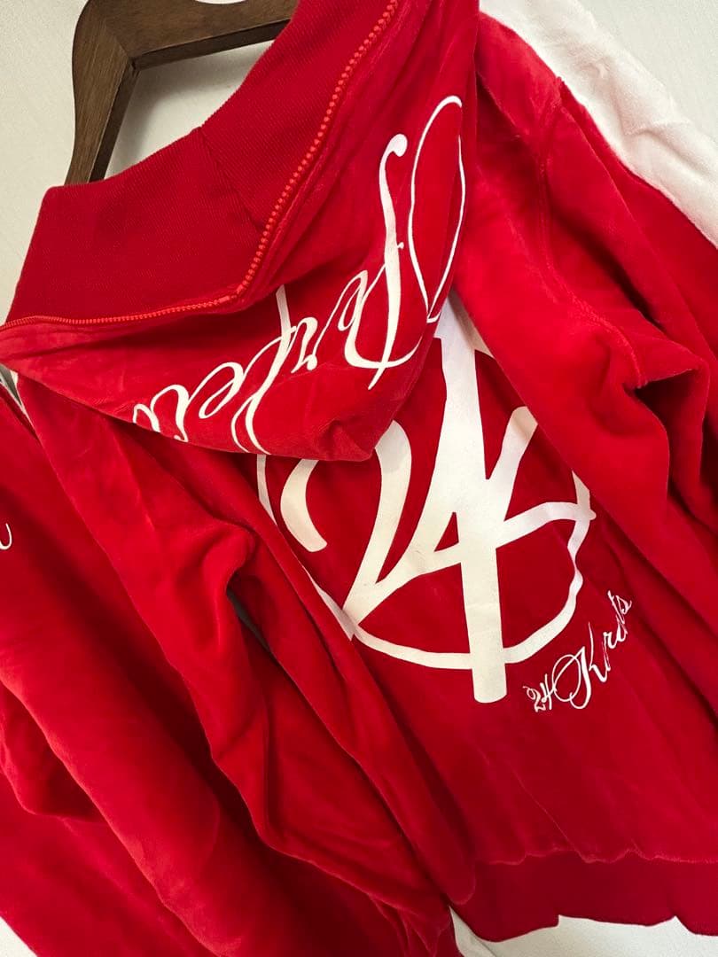 EXILE 24karats ジャージ 赤 セットアップ ベロア Lサイズ - メルカリ