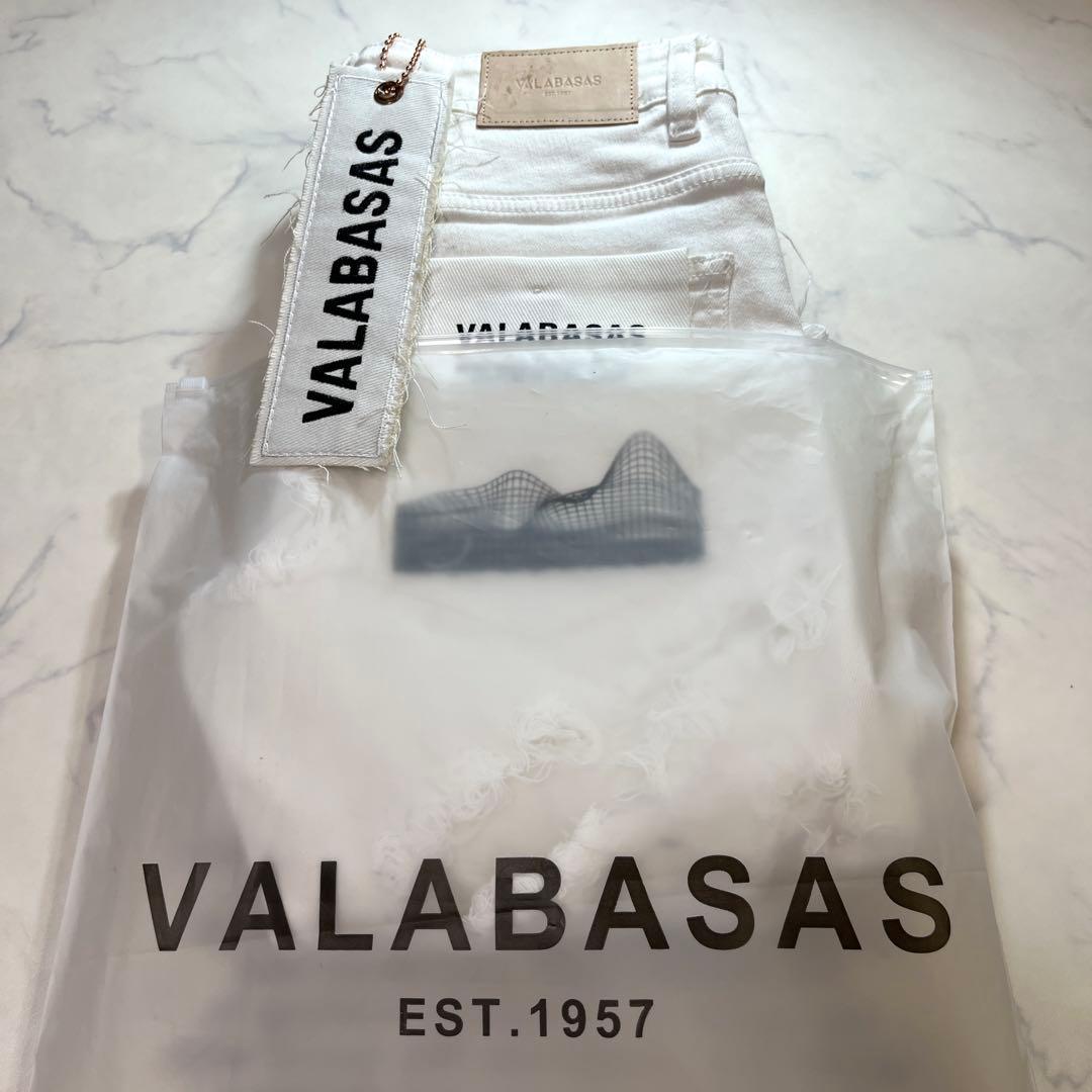 専用valabasas ハードクラッシュスキニーフレアデニム ホワイト30
