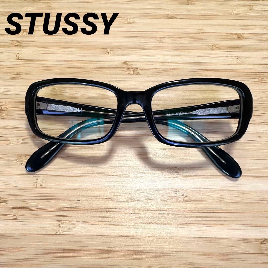 STUSSY Brian ステューシー サングラス ブライアン 黒×クリア - メルカリ