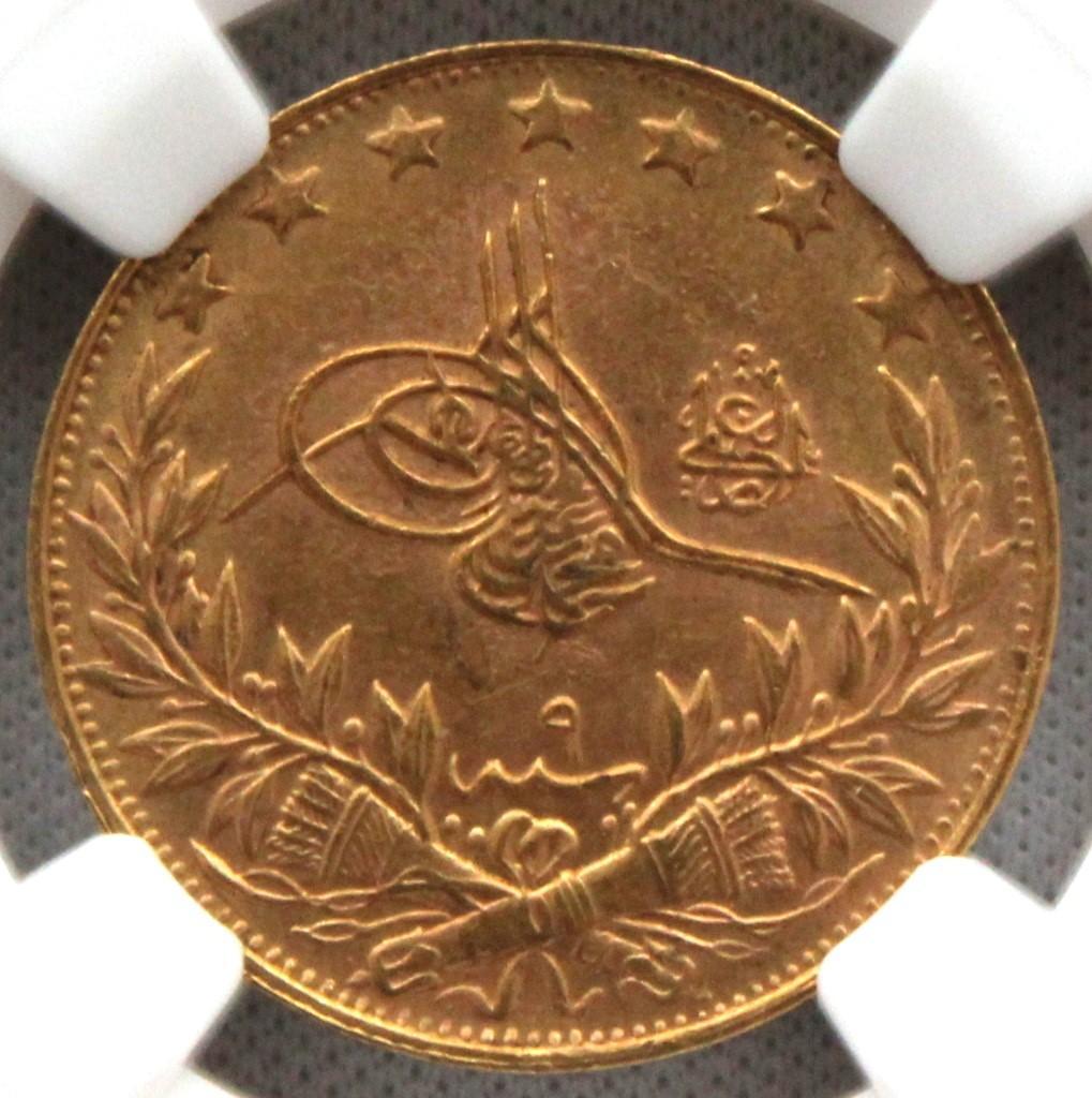 千*可様 AH1327//9 オスマン・トルコ帝国 100クルシュ 金貨 NGC - メルカリ