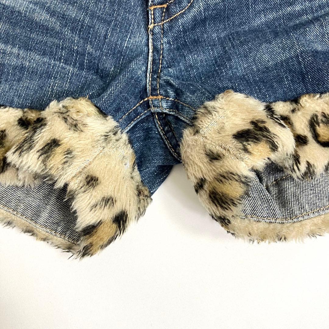 y2k 00s】平成ギャル パンク ヒョウ柄 ファー ショートパンツ グランジ