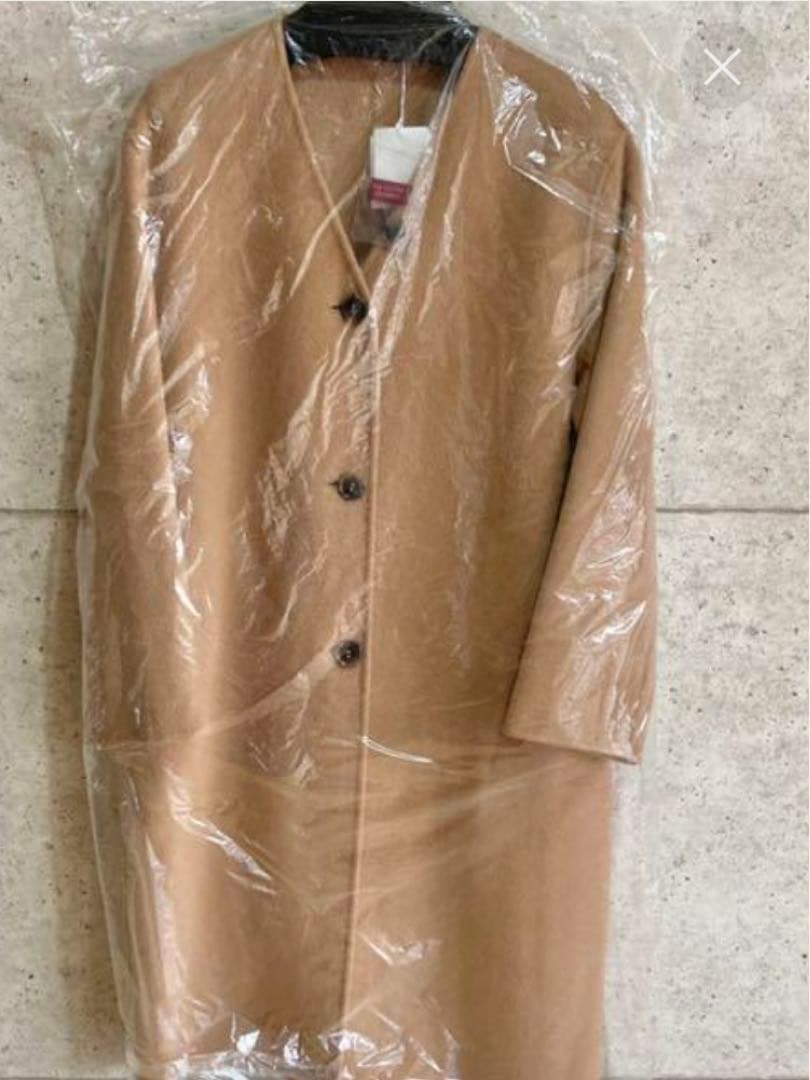 新品　コントワー・デ・コトニエ カシミヤブレンド リバー　ノーカラーコート 新品 コントワー・デ・コトニエ カシミヤブレンド リバー ノーカラー