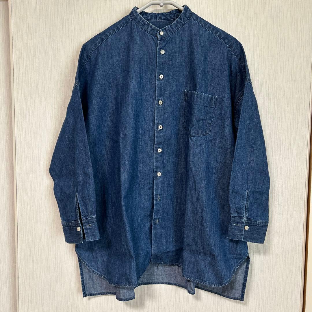 Soraネストローブ　デニムバンドカラーシャツ Sora様専用ネストローブ デニムバンドカラーシャツ - メルカリ