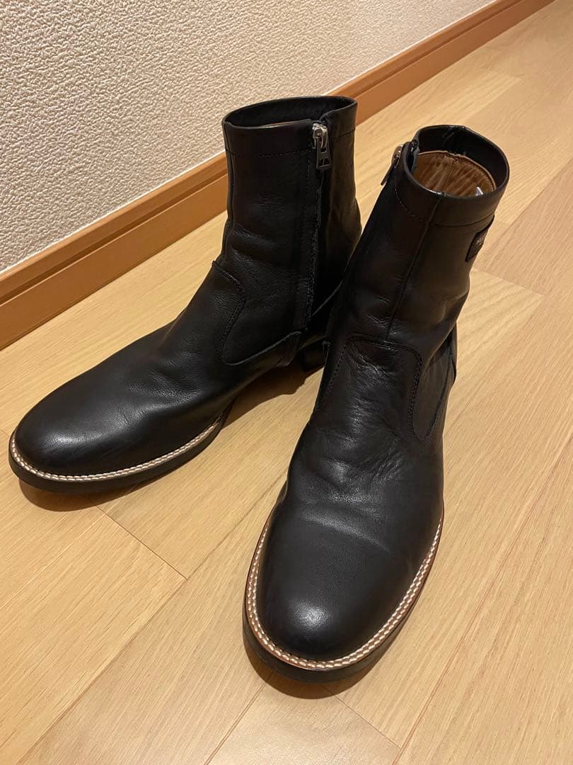 ルードギャラリー rudegallery ブラックレザー サイドZIPブーツ SIDE ZIP BOOTS