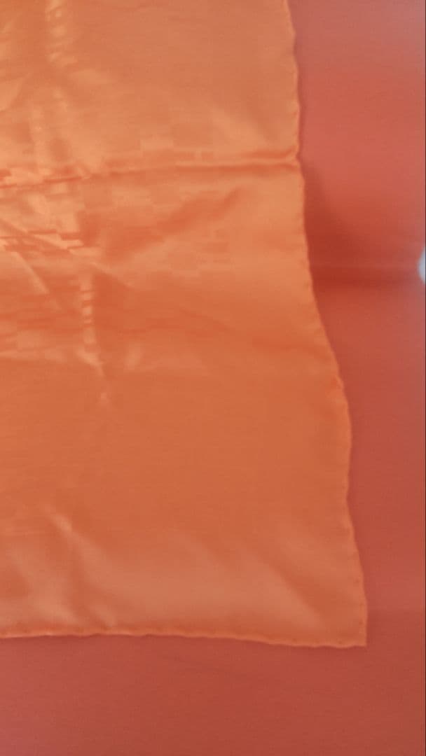 極美品】エルメス グランH スカーフ ハンカチーフ オレンジ シルク100％