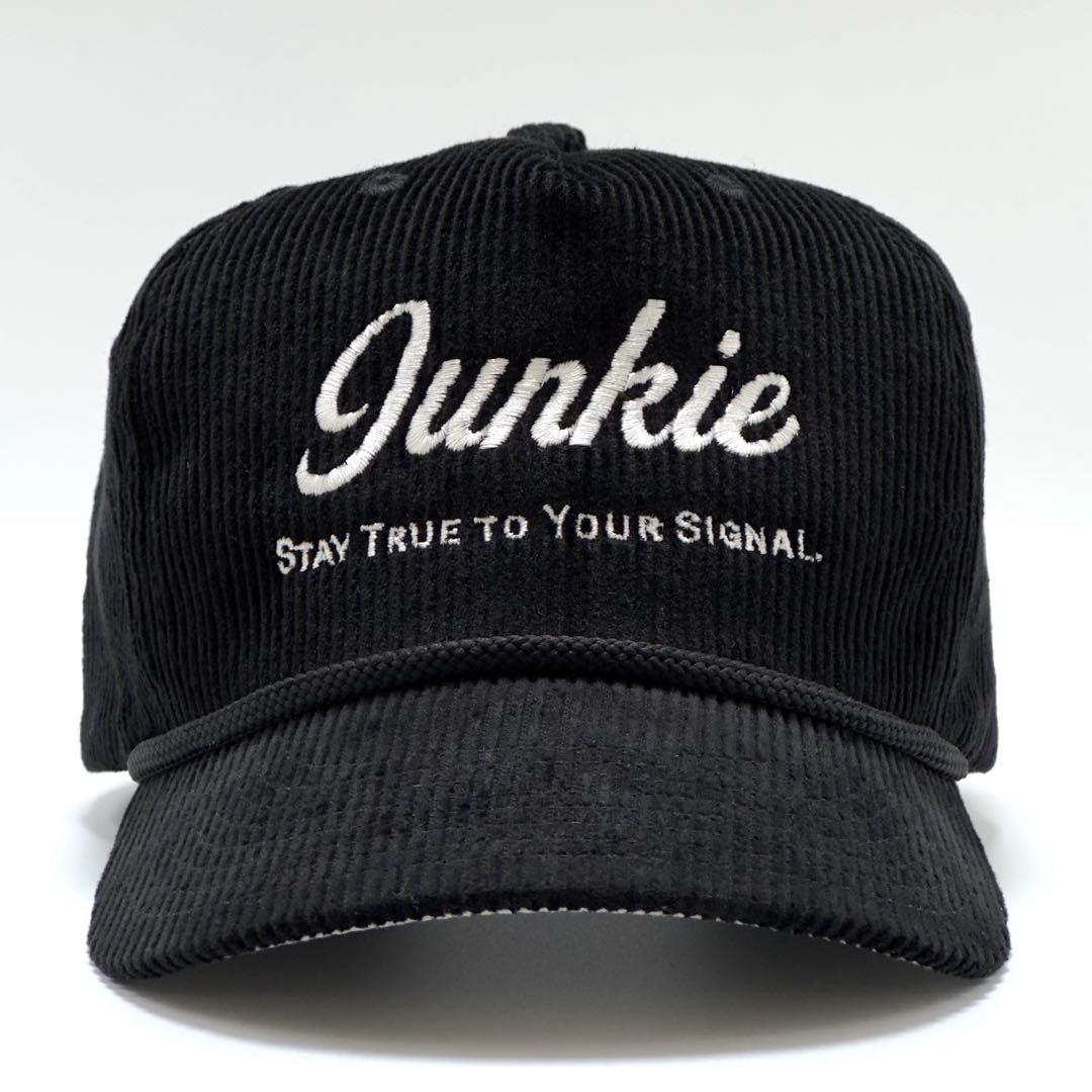 【コーデュロイ】Junkie トラッカーキャップ ブラック サッカージャンキー/soccer junky コーデュロイキャップ/Traves
