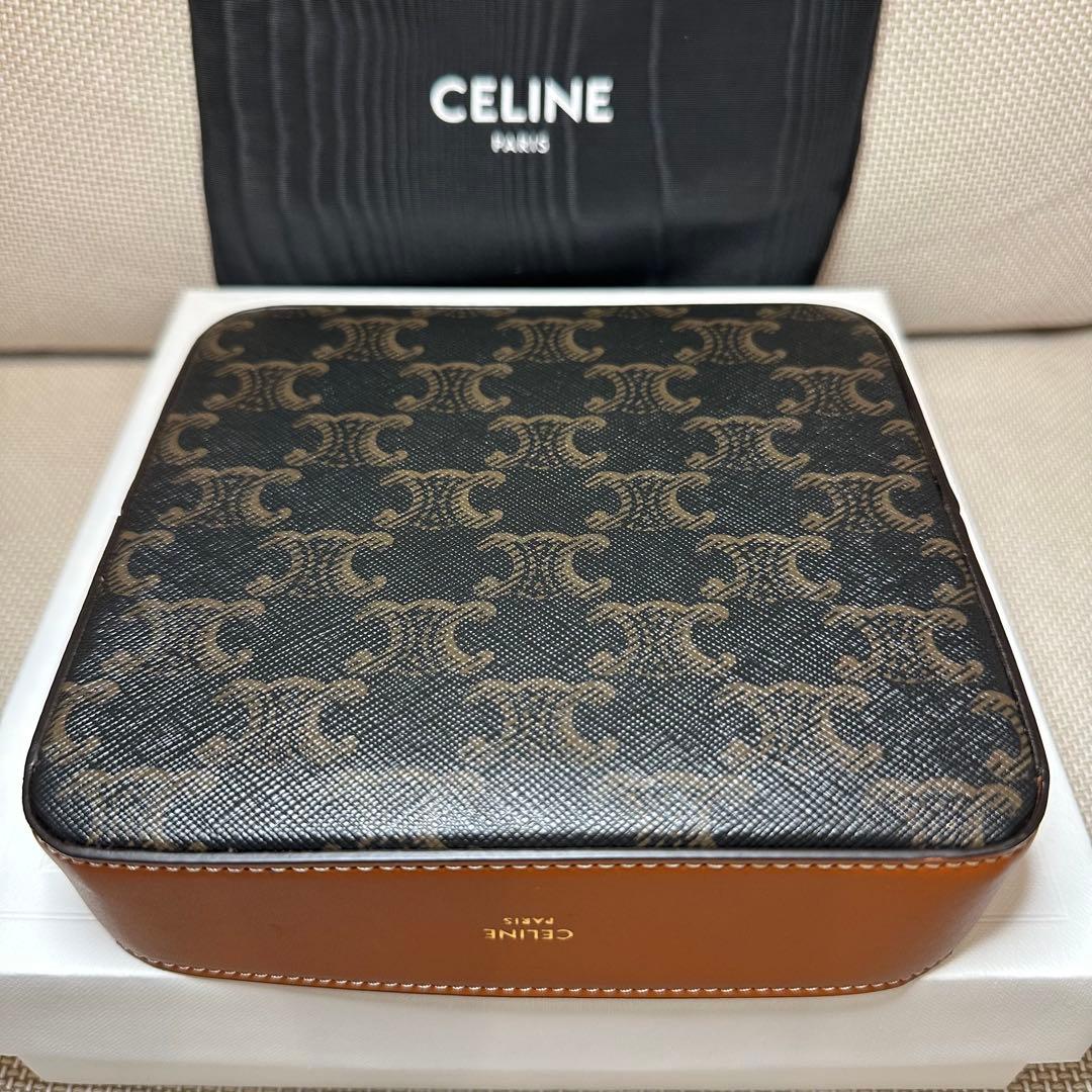 正規品】CELINEトリオンフレザートレー アクセサリーボウル