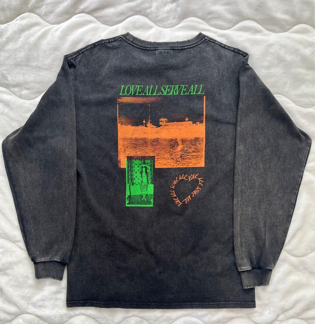 藤井風 LOVE ALL SERVE ALL ロンT ダメージ Sサイズ - メルカリ