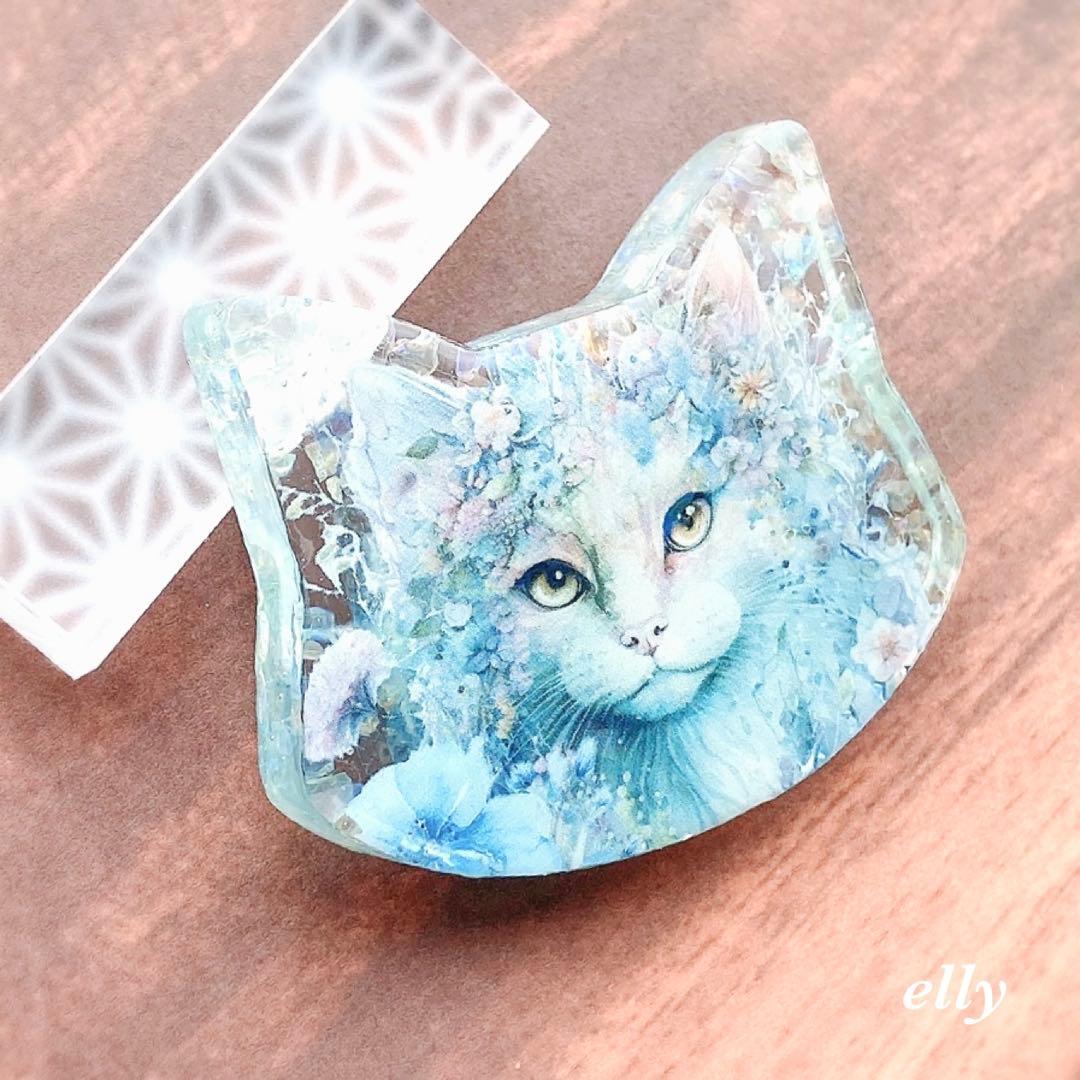 sawasawa様】1256.琉球ガラス 夜桜 じゃれ猫 レジン チャーム - メルカリ