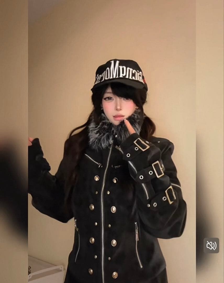 極美品】ファー付 ナポレオンジャケット Y2K グランジ Opium ギャル