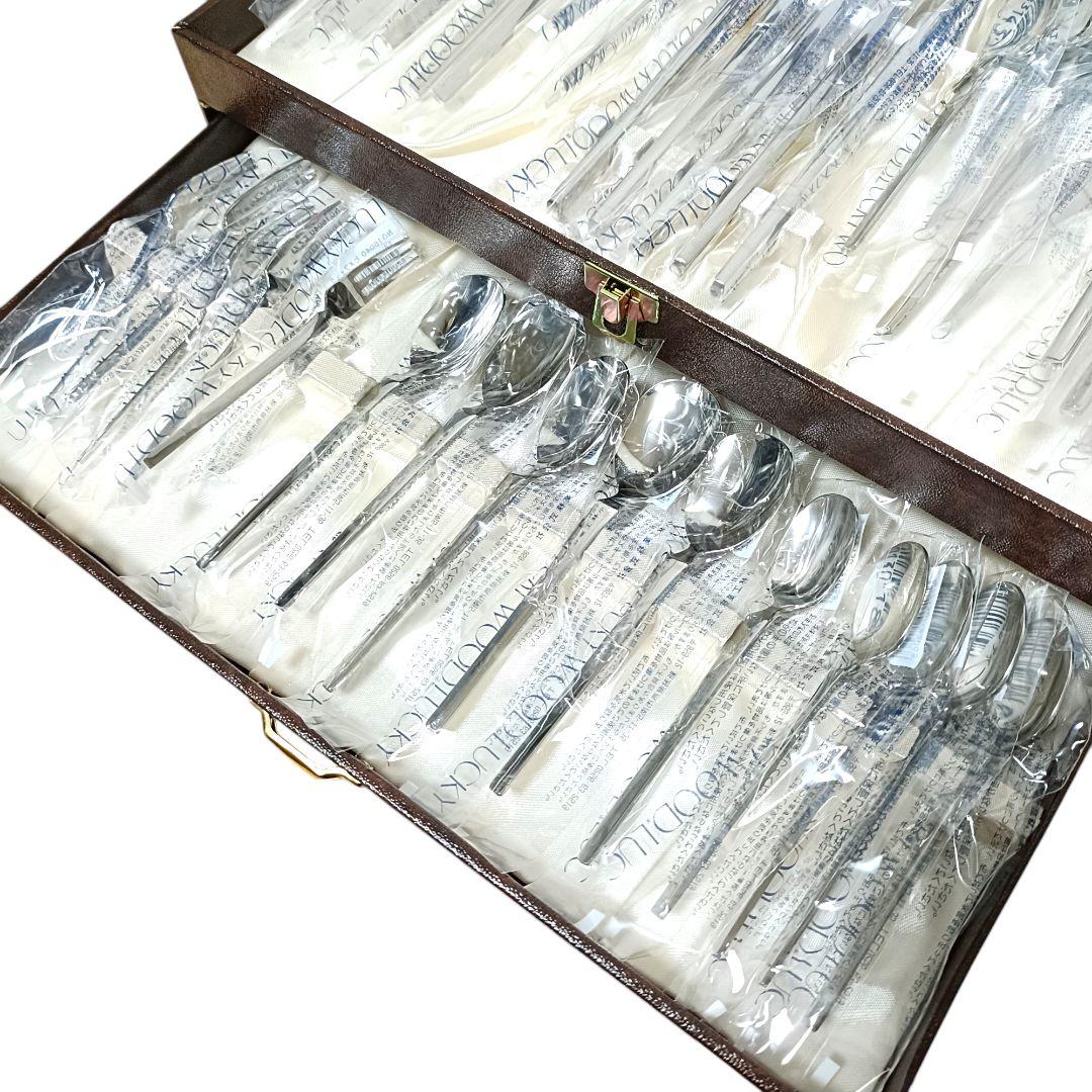 未使用】ラッキーウッド スカンジナビア 18-10 35本 カトラリーセット