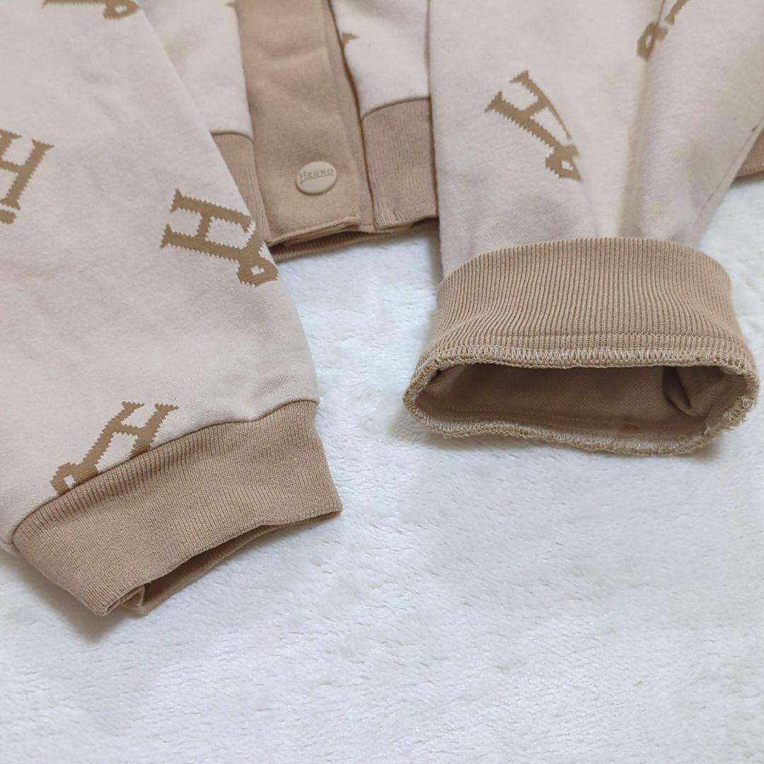 HERNO 42 近年モデル 総ロゴ モノグラム カーディガン ブラウン - メルカリ