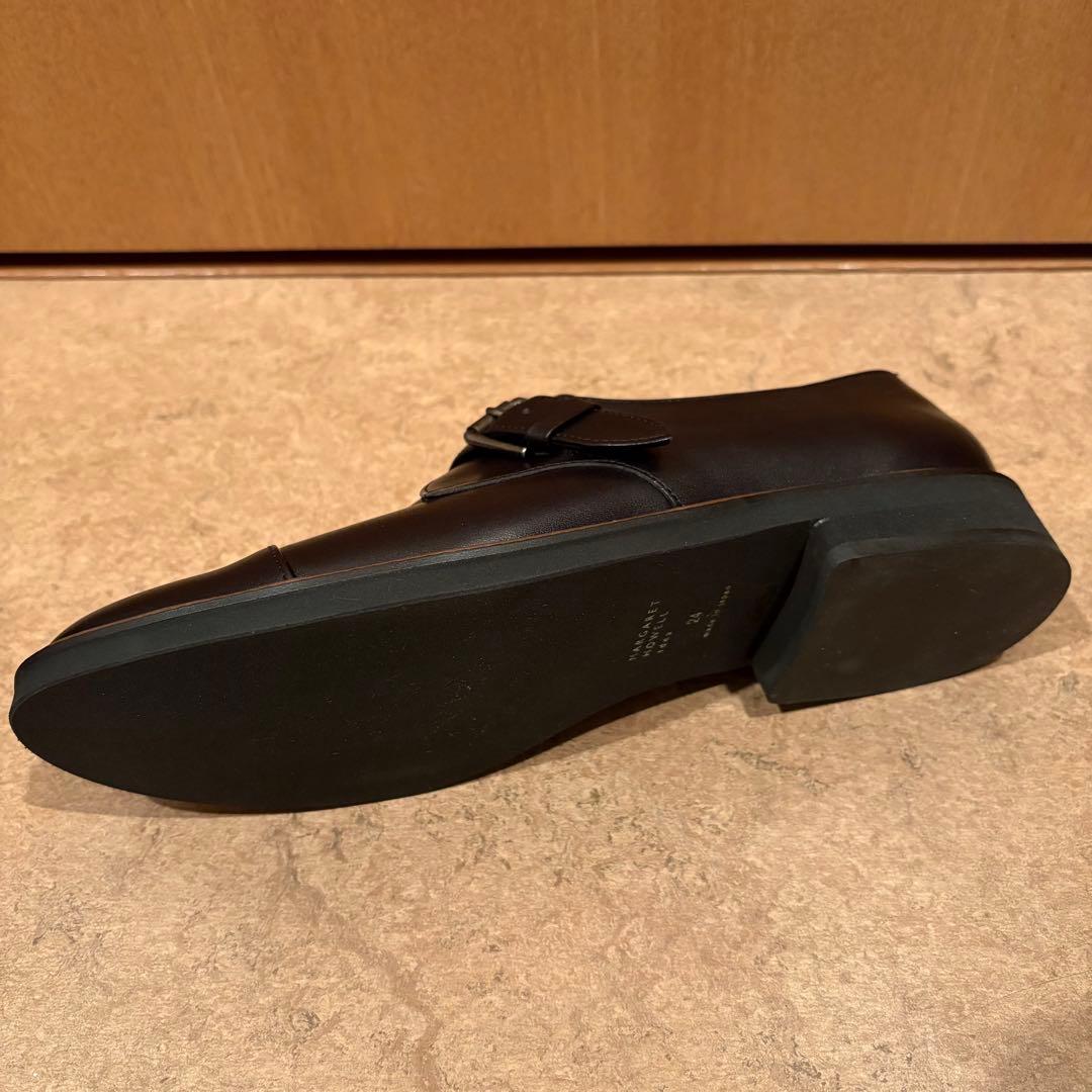 《お値下げ/新品》黒 24cm ベルテッドフラットシューズ マーガレットハウエル