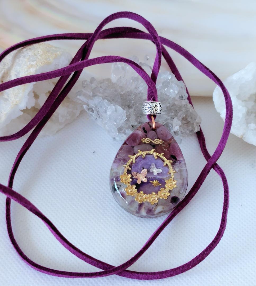 P561 オルゴナイト 天然石 パワーストーン ネックレス ペンダント