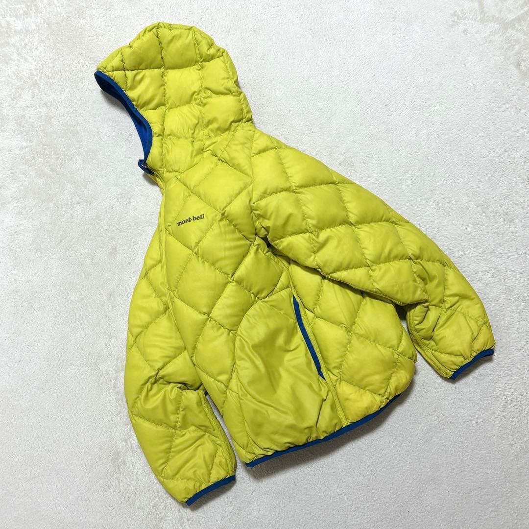 y2k モンベル リバーシブル ダウンジャケット 青 黄 キルティング
