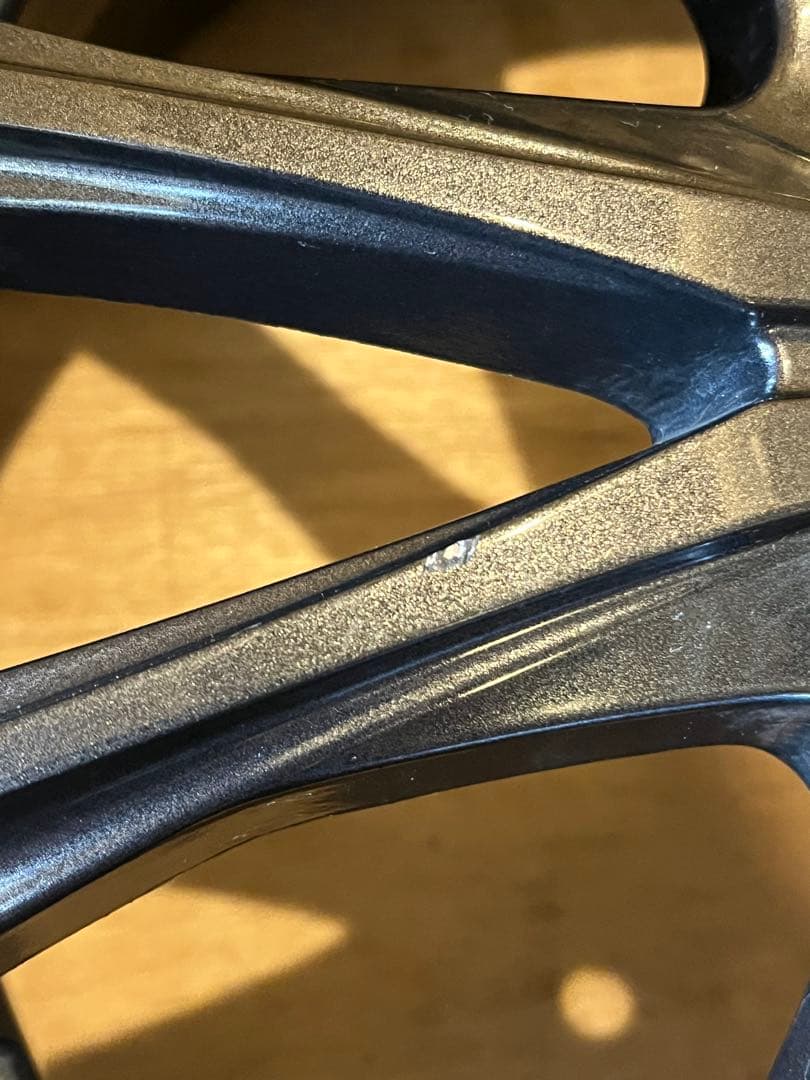 送料込！美品！アルミホイール15インチ4H100 5.5J+45 ガンメタ4枚