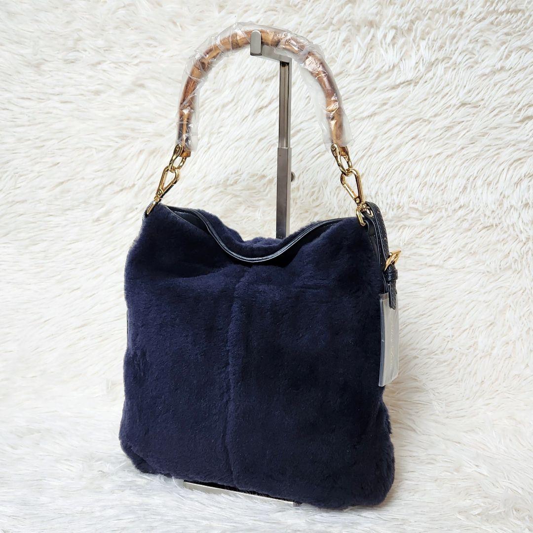 《未使用》PELLEY LUSSO ペレリールッソ ムートン ショルダーバッグa