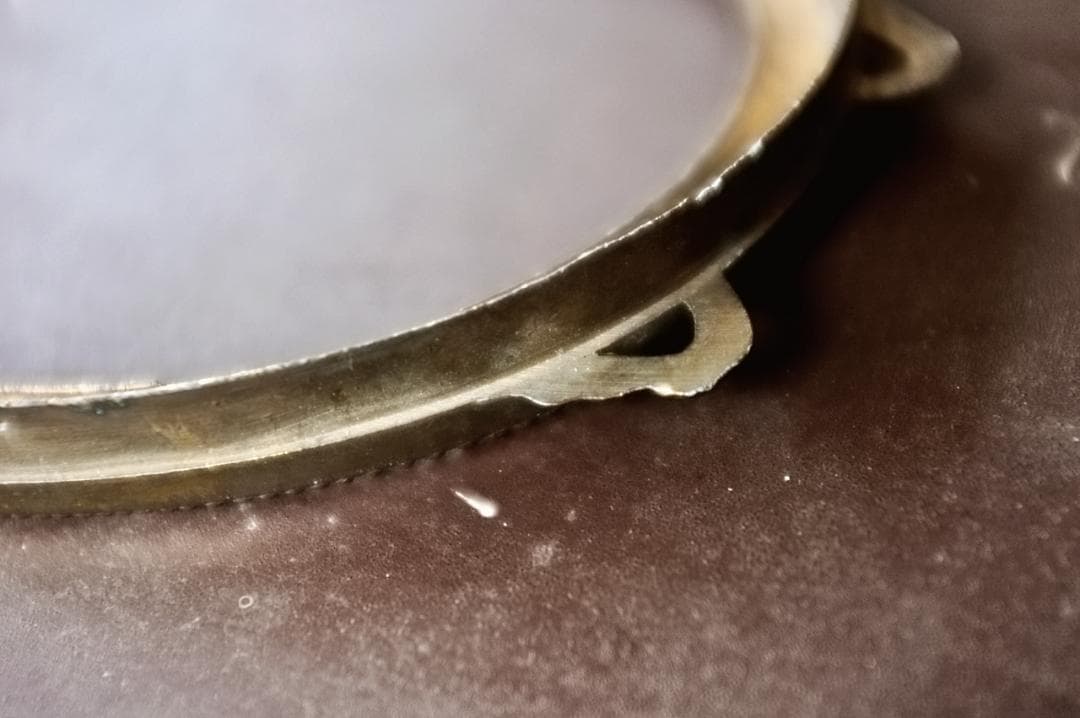 フランス 29c 金のリボンと金の葉とオーバルの額縁 フレーム アンティーク