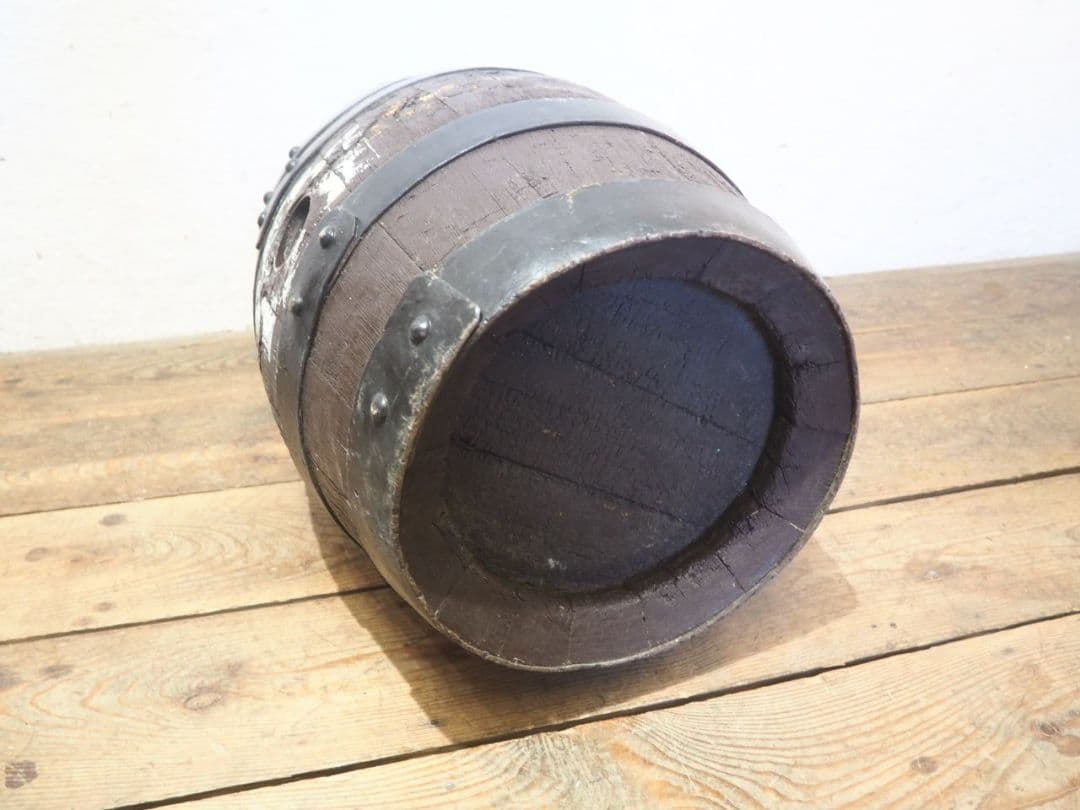 1222 ヴィンテージ 古い木樽のオブジェ 椅子 スツール レトロ アンティーク