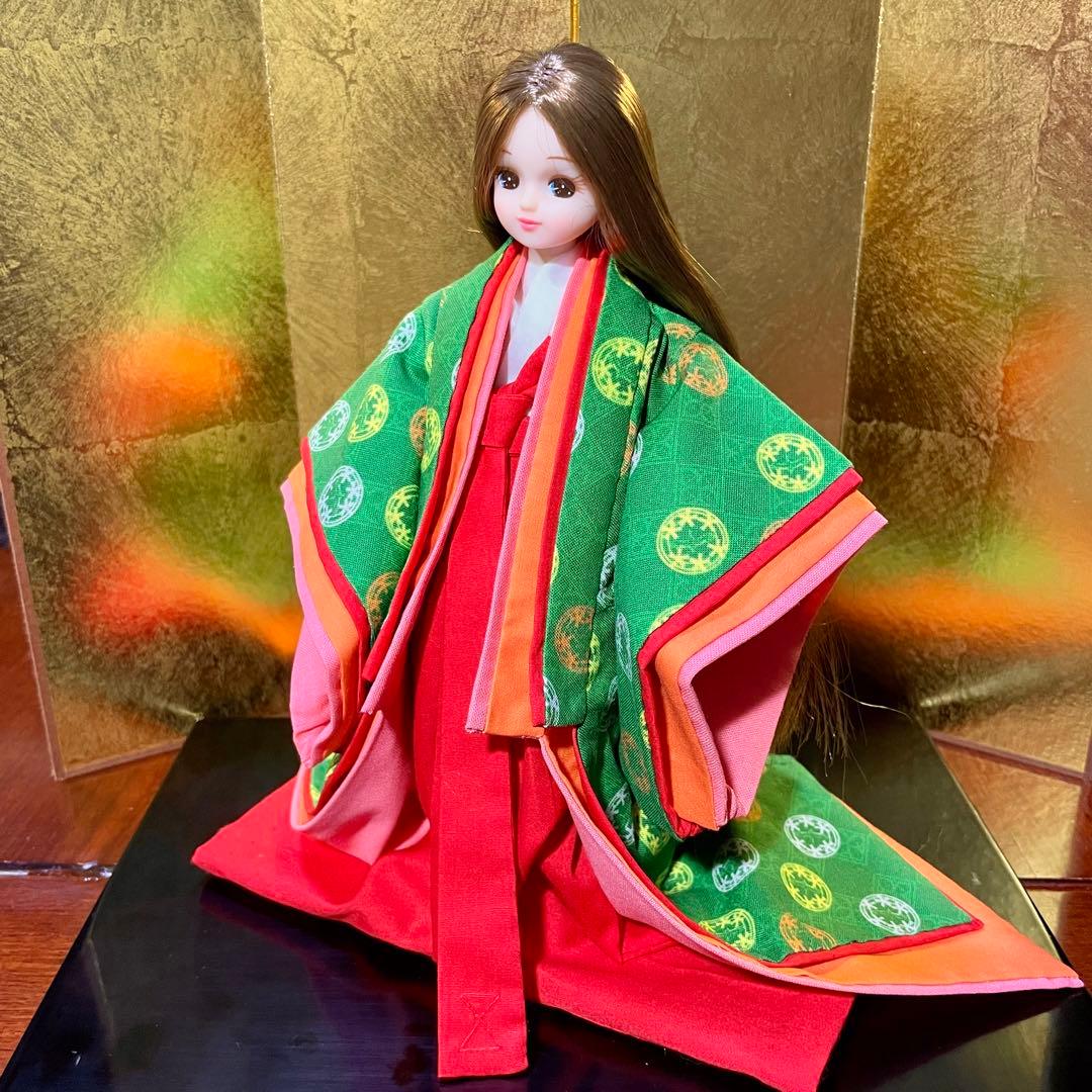 No.315 ミニチュア着物 小袿(十二単風) リカちゃん着物 着せ替え