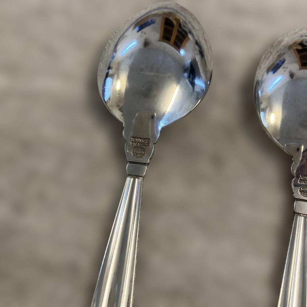 ジョージジェンセン銀製装飾　スプーン４個　15.5cm