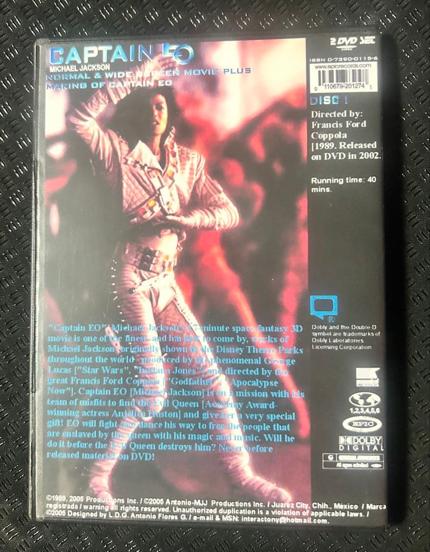 マイケル・ジャクソン CAPTEN EO DVD ピクチャー仕様＆日本語字幕付