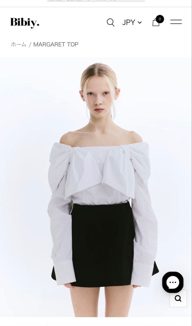 【完売】Bibiy MARGARET TOP ホワイト BIBIY. MADE | MARGARET TOP WHITE｜Bibiy.