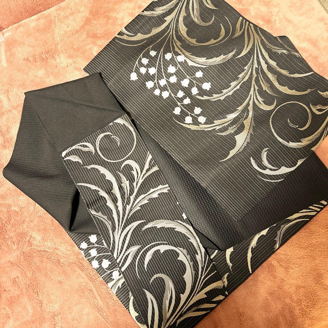 m-56 安田つづれ 謹製 爪織 本綴れ 格天井錦 名古屋帯 正絹 木箱 極上