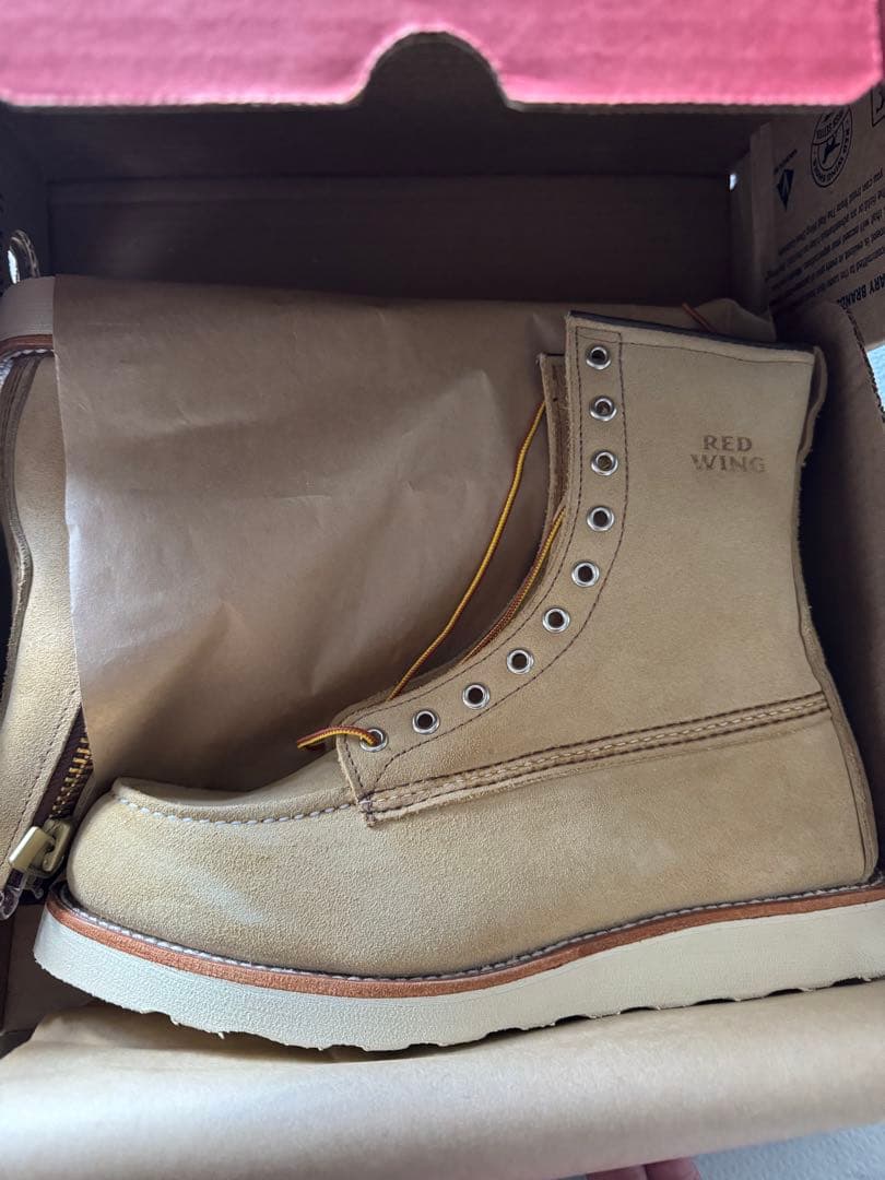 靴 HUMAN MADE x RED WING 8inch Moc \"Beige\"