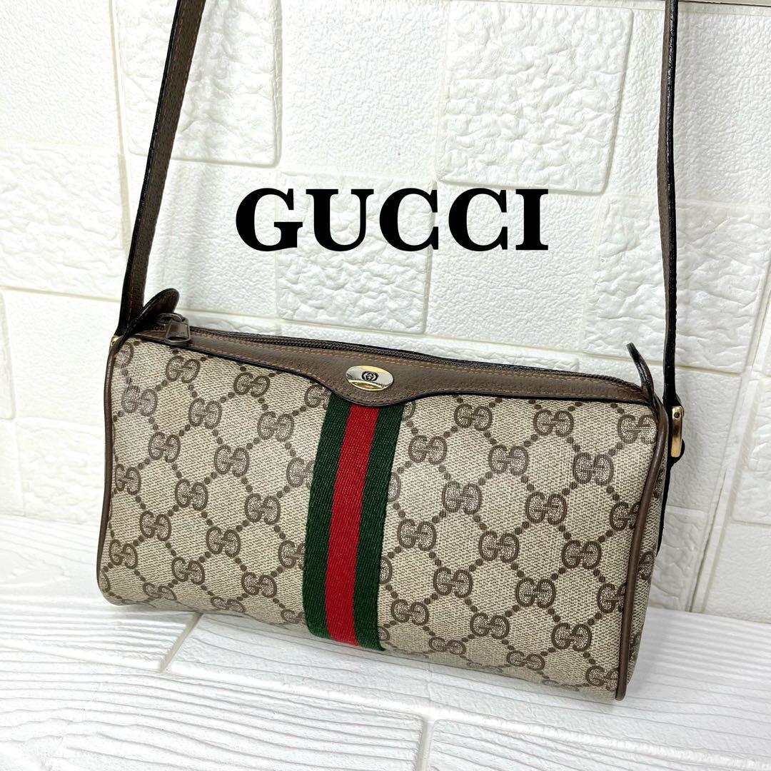 ✨極美品✨☘️GUCCI☘️✨ショルダーバッグ✨シェリー✨ GG柄✨PVC