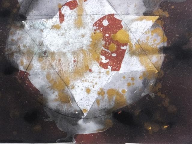 現代美術 山本和香子『Etoile Ⅰ』ペーパーにグァッシュ 0603F