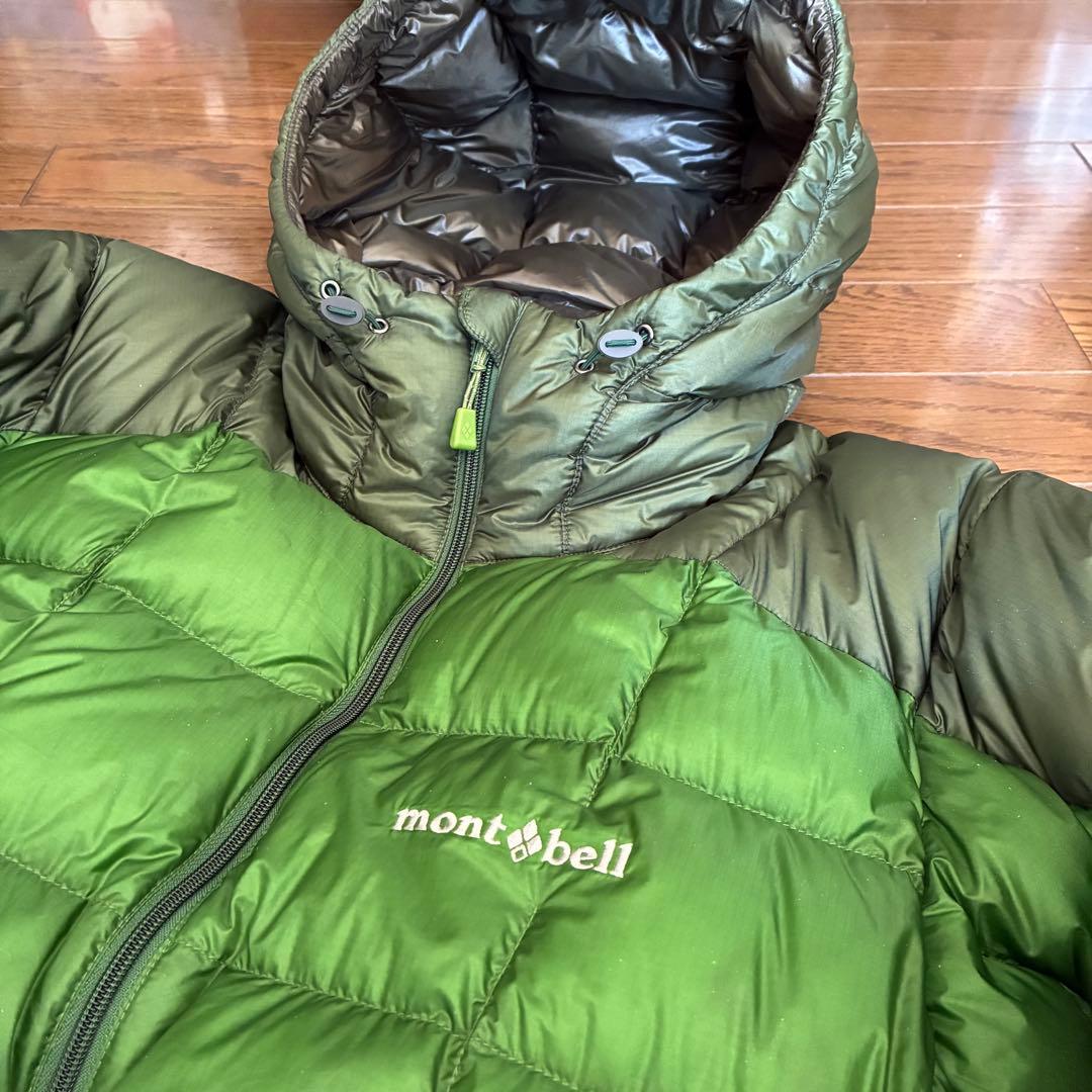 新品 タグ付】モンベル スペリオダウン パーカ グリーン - メルカリ
