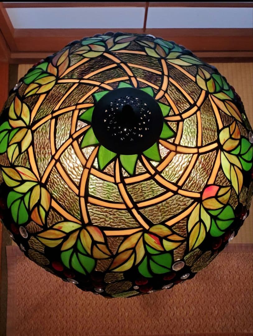 期間限定出品＊】葡萄のステンドグラスランプ 照明器具 アールヌーボー
